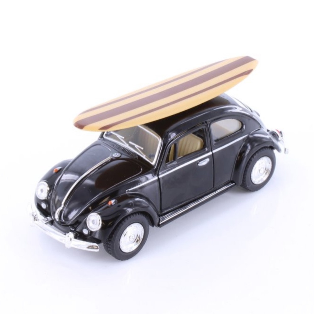 1967 Volkswagen Classic Beetle w/ Surfboard- 1/32 scale Diecast Car